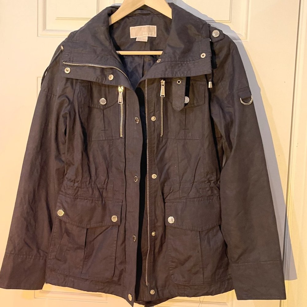 Michael Kors navy blue trench jacket